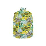 Hand drawn windmill pattern Women's Long Sleeve Polo Shirt