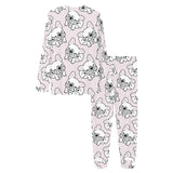 Cute french bulldog pattern Women's All Over Print Pajama Set