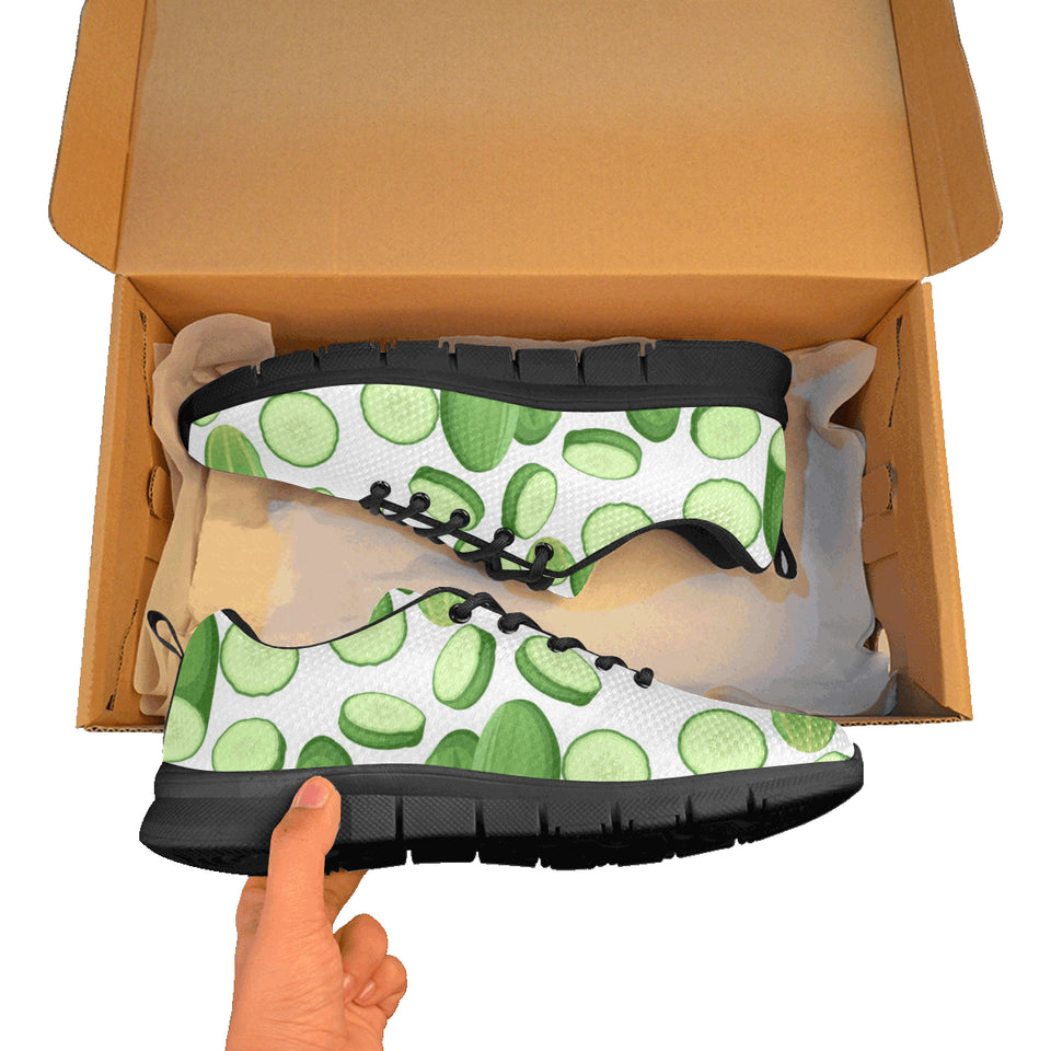cucumber whole slices pattern Women's Sneaker Shoes