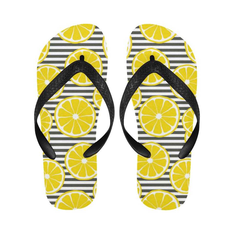slice of lemon design pattern Unisex Flip Flops
