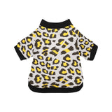 Gray Leopard print pattern All Over Print Pet Dog Round Neck Fuzzy Shirt