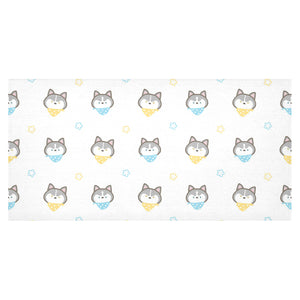 Cute Siberian Husky pattern Tablecloth