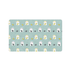 Cute hamster cheese pattern Doormat