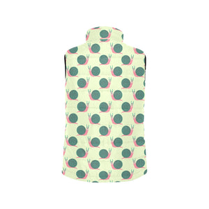Snail Pattern Print Design 04 Women's Padded Vest