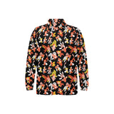 Goldfish Pattern Print Design 03 Men's Long Sleeve Polo Shirt