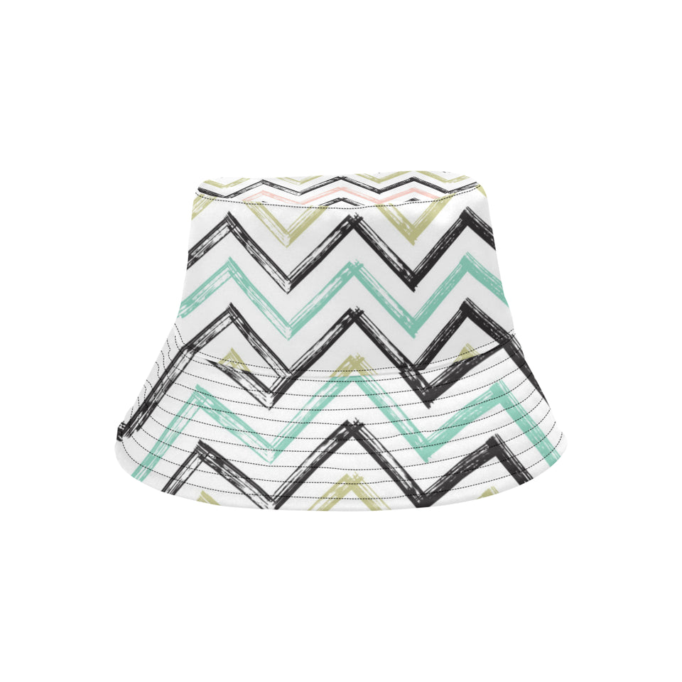 zigzag  chevron paint pattern Unisex Bucket Hat
