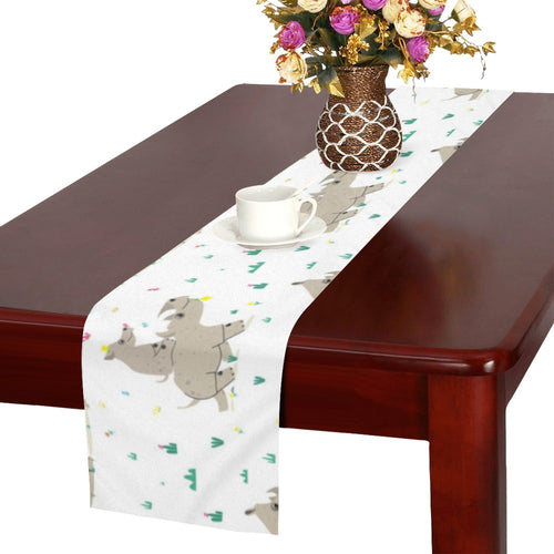 Cute Rhino pattern background Table Runner