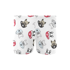 French bulldog cup paw pattern Men's Swimming Trunks