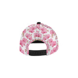 pink purple orchid pattern background All Over Print Snapback Cap