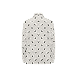 Dog Paws Pattern Print Design 03 Women's Long Sleeve Polo Shirt