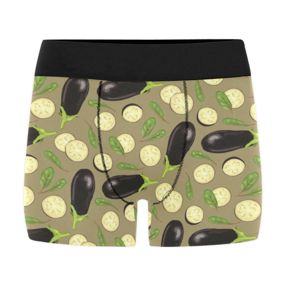 Eggplant Pattern Print Design 02 Men's All Over Print Boxer Briefs Men's Underwear