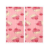 Cake cherry pattern Gauze Curtain