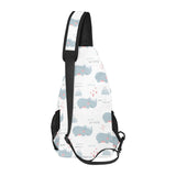 cute rhino heart pattern All Over Print Chest Bag