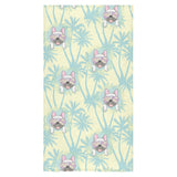 French bulldog hawaii blackground Bath Towel