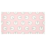 Clock pattern pink blackground Tablecloth