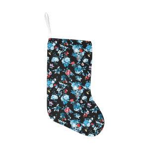 Skull flower roses leave pattern Christmas Stocking