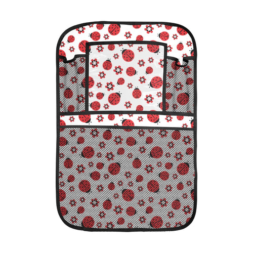 Ladybug Pattern Print Design 04 Car Seat Back Organizer