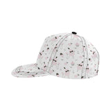 Poodle dog rose cake pattern All Over Print Snapback Cap