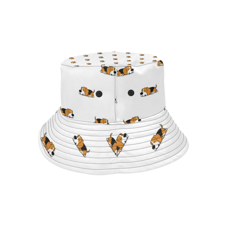 Cute beagle dog sleeping pattern Unisex Bucket Hat