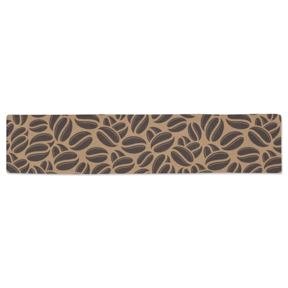 Coffee bean on brown background Table Runner