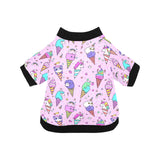 Cute ice cream cone animal pattern All Over Print Pet Dog Round Neck Fuzzy Shirt