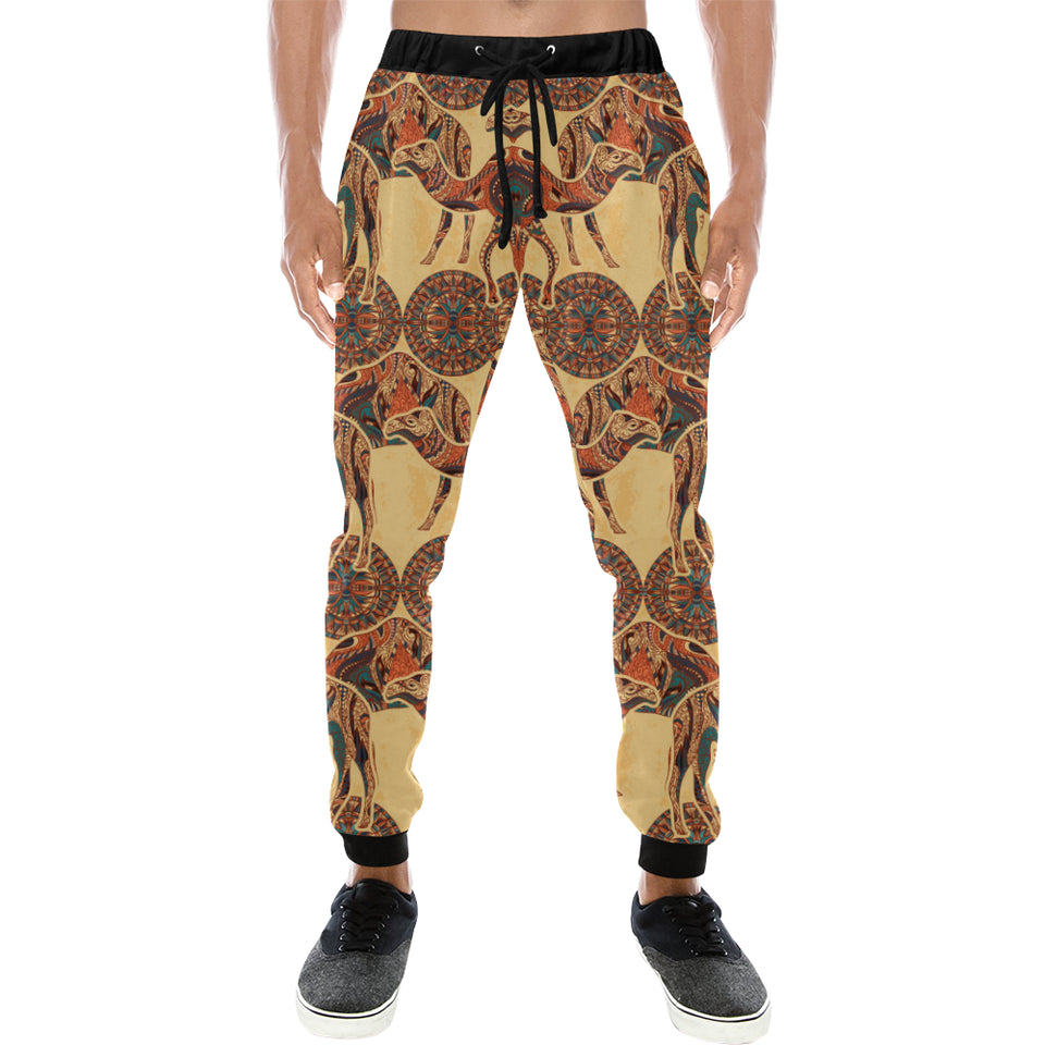 Camel polynesian tribal design pattern Unisex Casual Sweatpants
