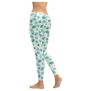 Green ginkgo leaves pattern Women's Legging Fulfilled In US