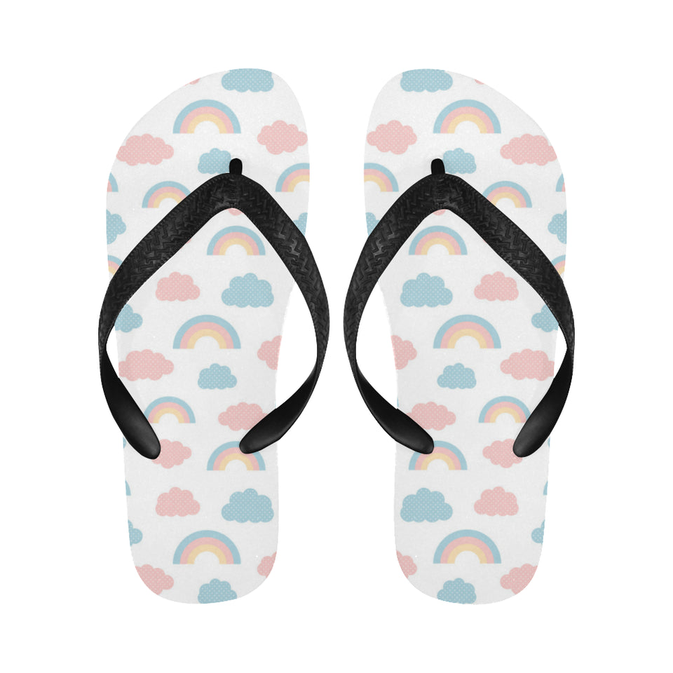 Cute rainbow clound pattern Unisex Flip Flops