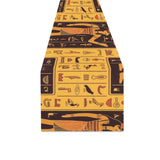 Egypt Hieroglyphics Pattern Print Design 05 Table Runner