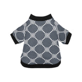 nautical steering wheel rope pattern All Over Print Pet Dog Round Neck Fuzzy Shirt