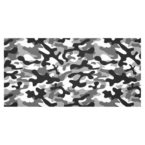 Black white camouflage pattern Tablecloth