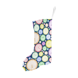 Colorful clock background Christmas Stocking