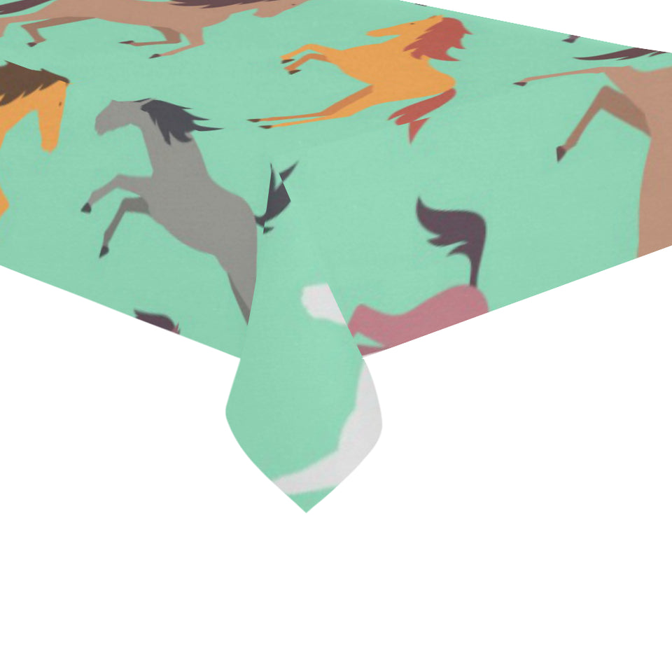 Colorful horses pattern Tablecloth