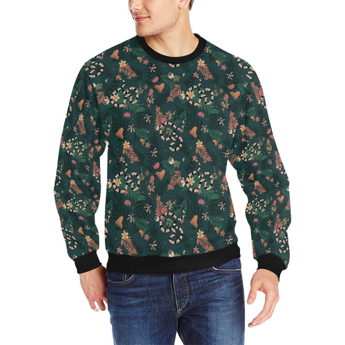 Snake forest pattern Men's Crew Neck Sweatshirt