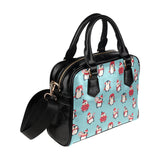 Cute penguin christmas  design pattern Shoulder Handbag