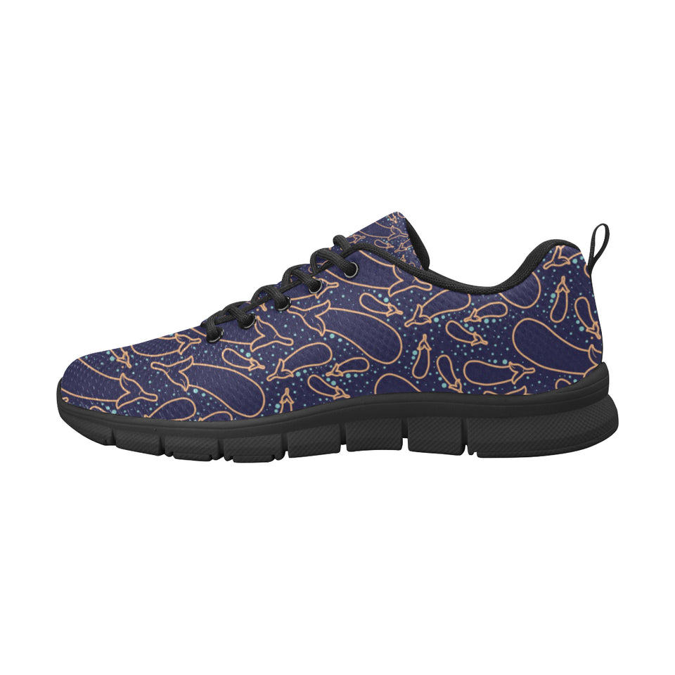 Eggplant Pattern Print Design 04 Men's Breathable Sneakers ( Model 055)