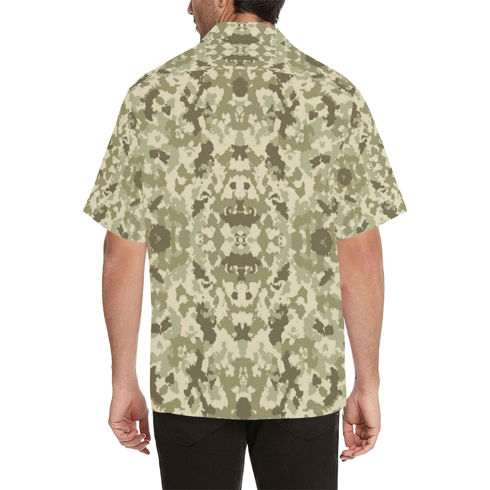 Light Green camouflage pattern Men's All Over Print Hawaiian Shirt