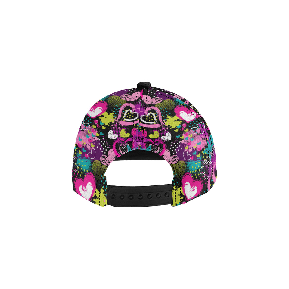 heart dot wave star creative design pattern All Over Print Snapback Cap