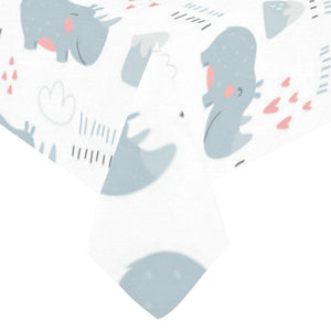 cute rhino heart pattern Tablecloth