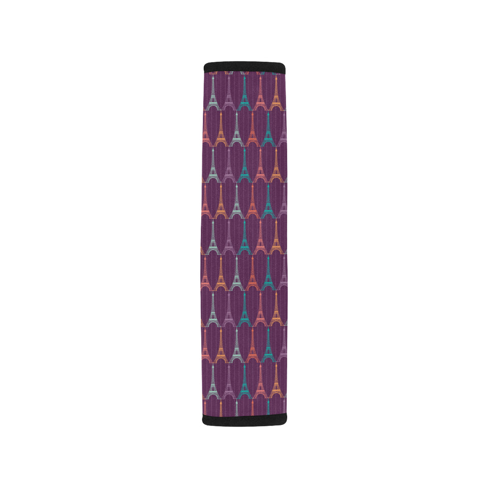 Eiffel Tower Pattern Print Design 05 Car Seat Belt Cover