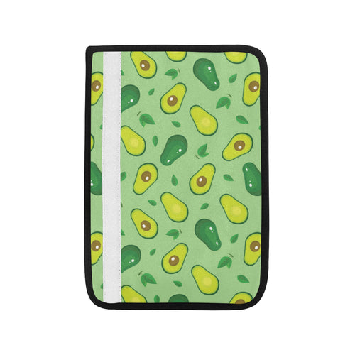 Avocado pattern green background Car Seat Belt Cover