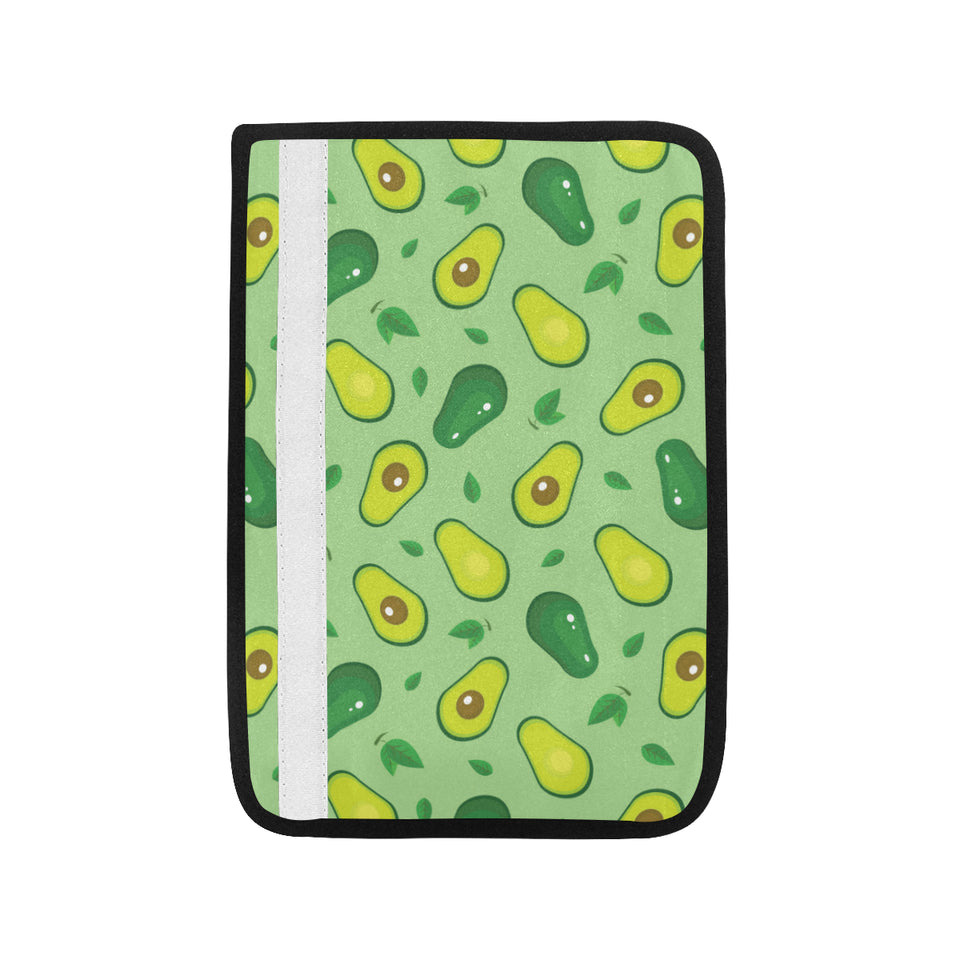 Avocado pattern green background Car Seat Belt Cover