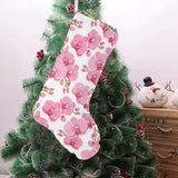 pink purple orchid pattern background Christmas Stocking