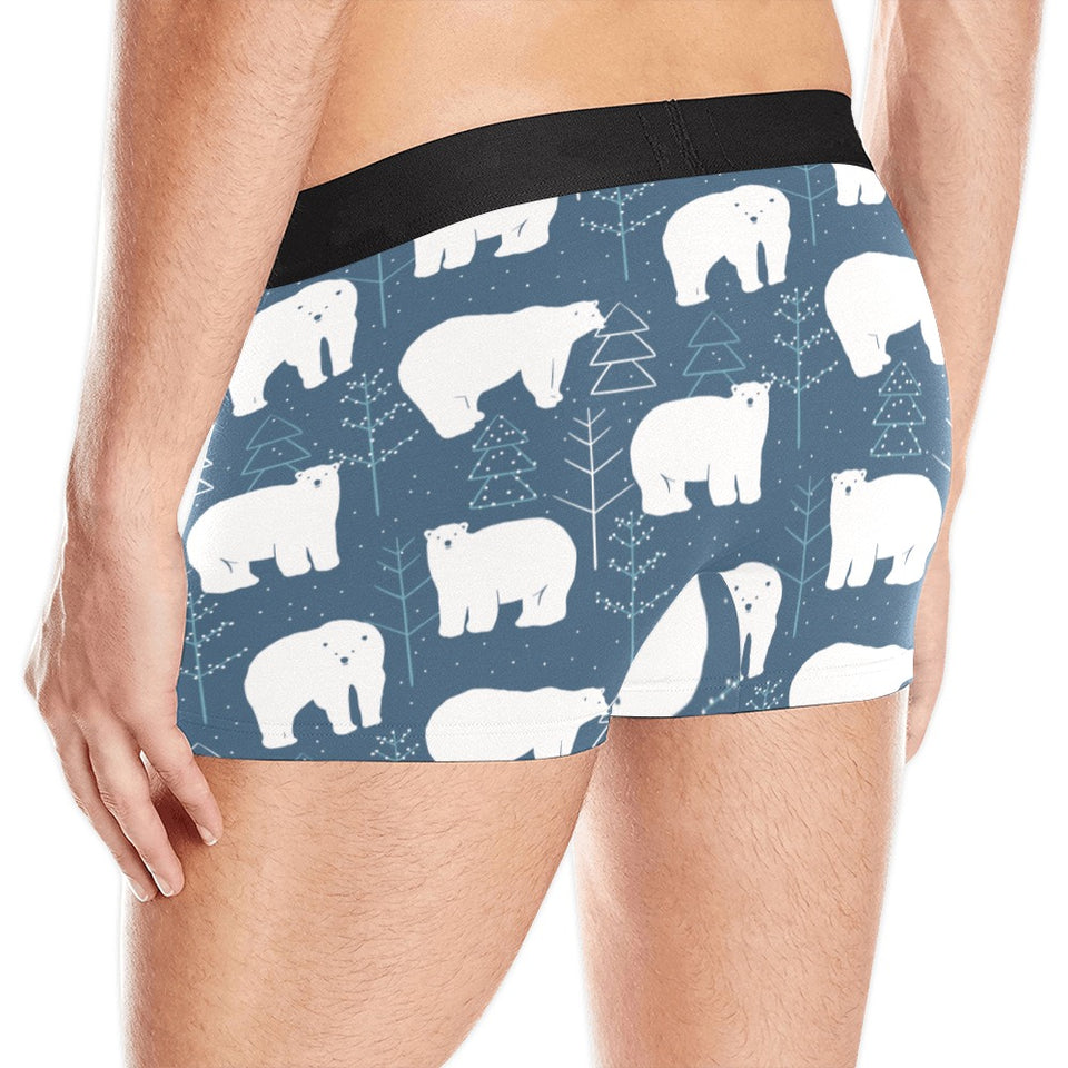 polar bear mother her child pattern Men's All Over Print Boxer Briefs Men's Underwear