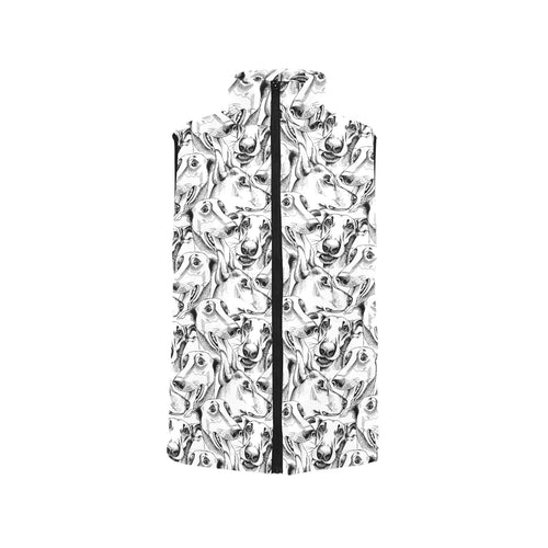 Greyhound Pattern Print Design 01 Men's Padded Vest