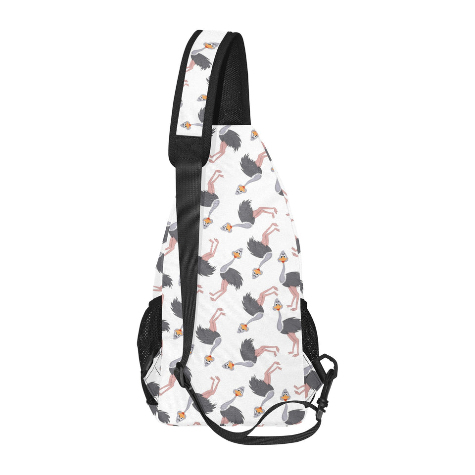 Ostrich Pattern Print Design 02 All Over Print Chest Bag
