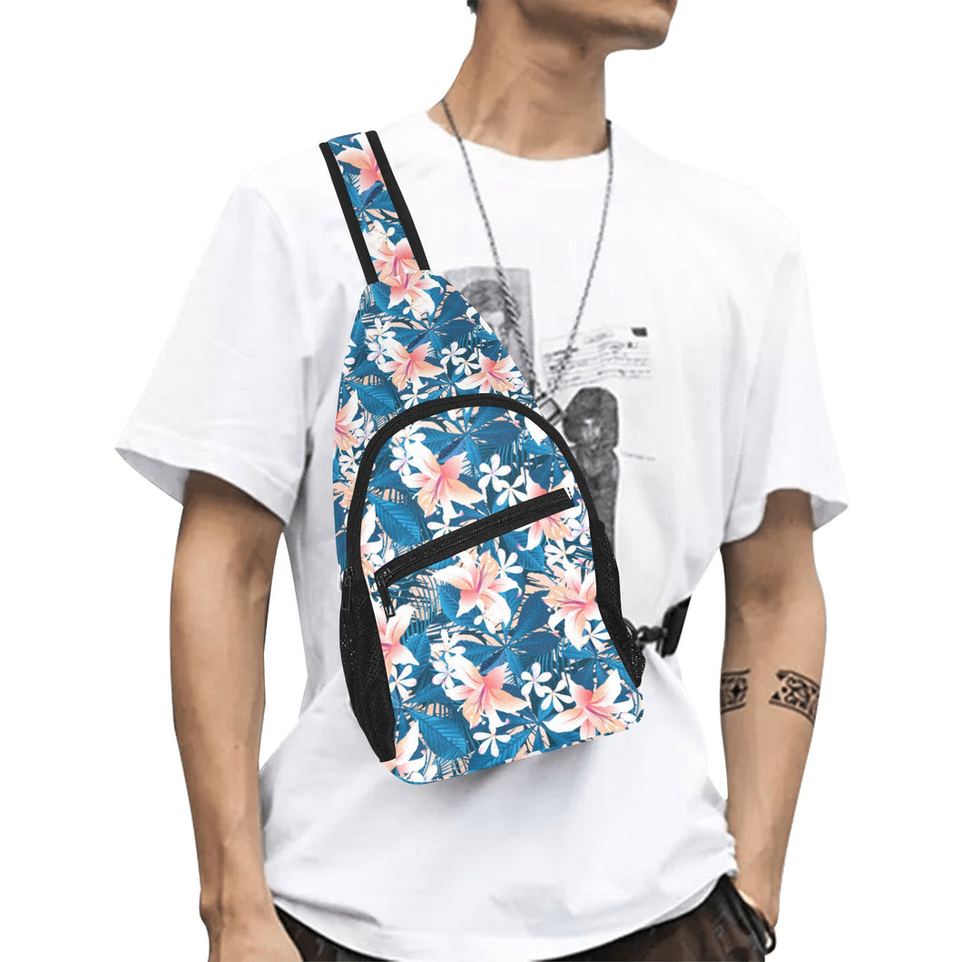 Hibiscus Pattern Print Design 02 All Over Print Chest Bag