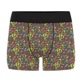 Music Notes Pattern Print Design 05 Men's All Over Print Boxer Briefs Men's Underwear
