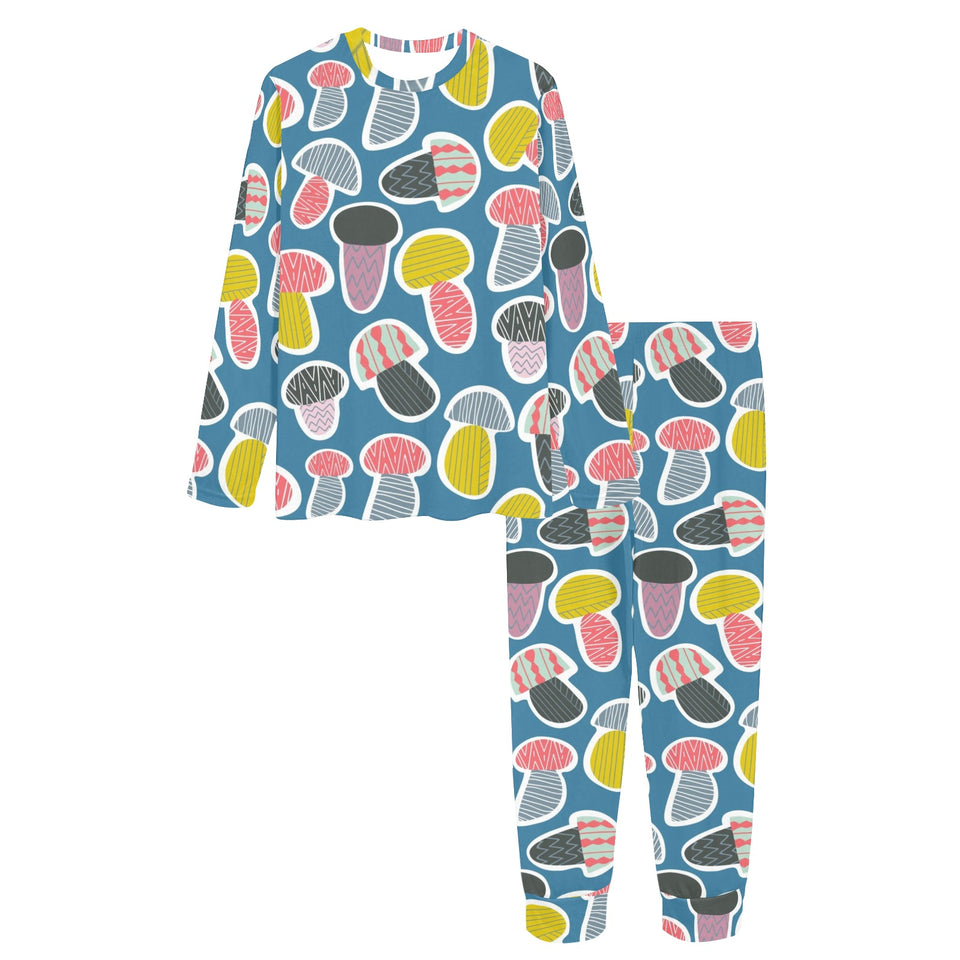 Colorful mushroom design pattern Women's All Over Print Pajama Set