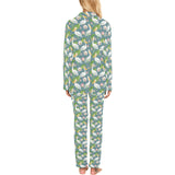Pelican Pattern Print Design 04 Women's Long Pajama Set